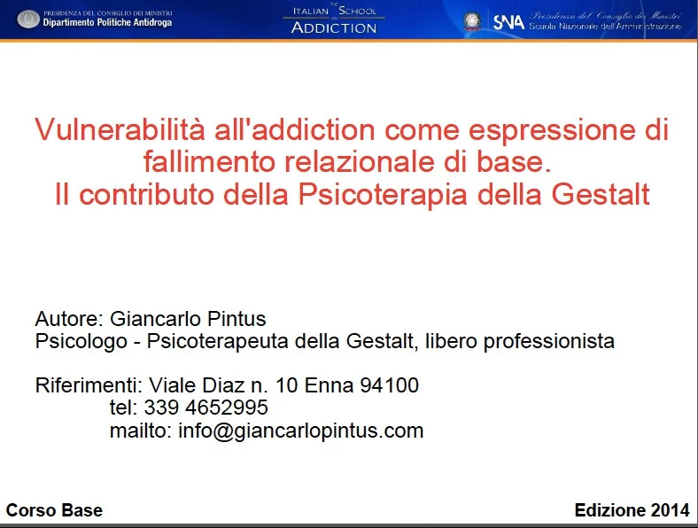 Diploma di specializzazione della Italian School on Addiction
